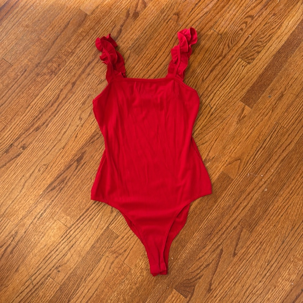 Pants Store bodysuit, red, small